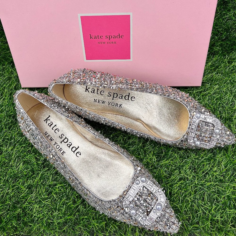COPY - Kate Spade New York Womens Metallic Multi Buckle Up Flats